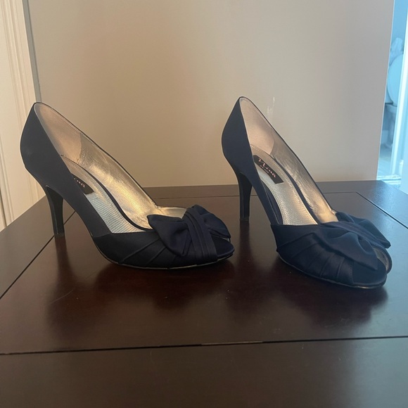 Navy evening shoe - Picture 3 of 5